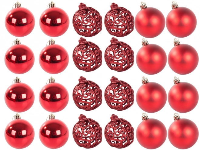 Décorations de Noël pour sapin - ensemble de 100 pièces avec étoile rouge