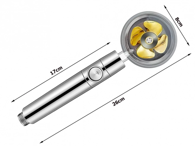 Pomme de douche avec turbine