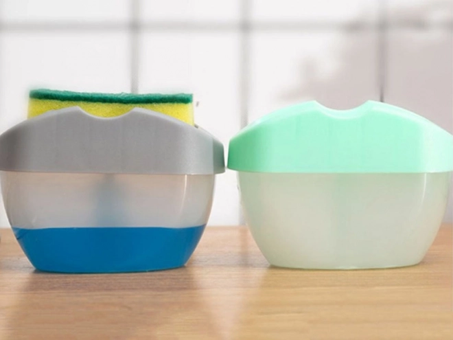 Distributeur de savon avec réservoir pour éponge