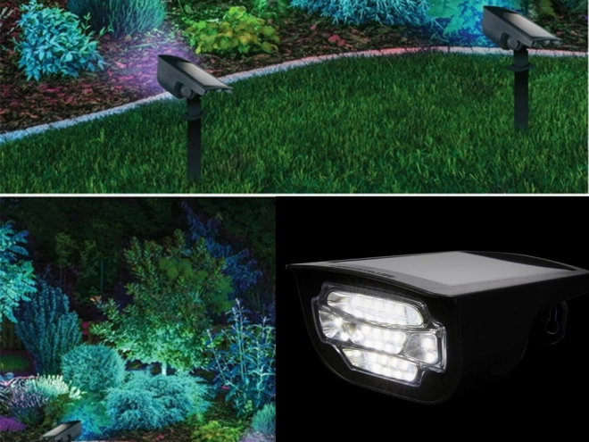 Lanterne de jardin solaire avec éclairage LED coloré