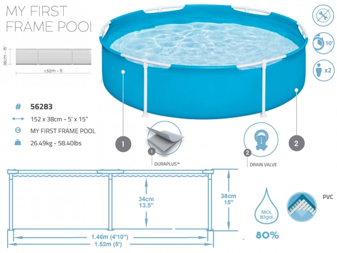 Piscine pour enfants avec cadre Bestway 152x38 cm