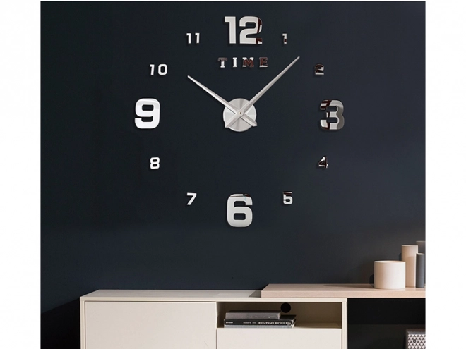 Horloge murale autocollant 3D XXL 130 cm silencieuse