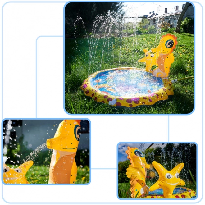 Pataugeoire d'enfants avec fontaine de jardin - hippocampe