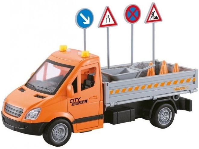 Voiture de services municipaux avec signalisation routière - à inertie