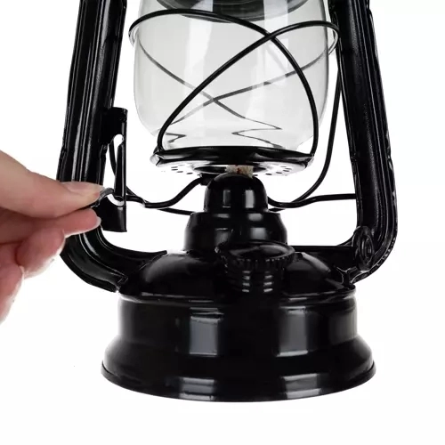 lampe à huile noire 24cm