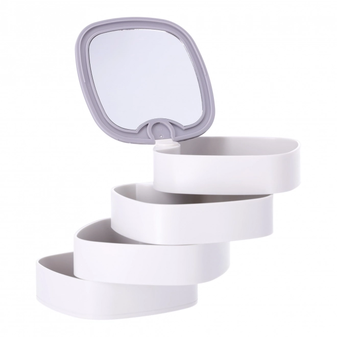 Boîte à bijoux multicolore, organisateur premium - blanc