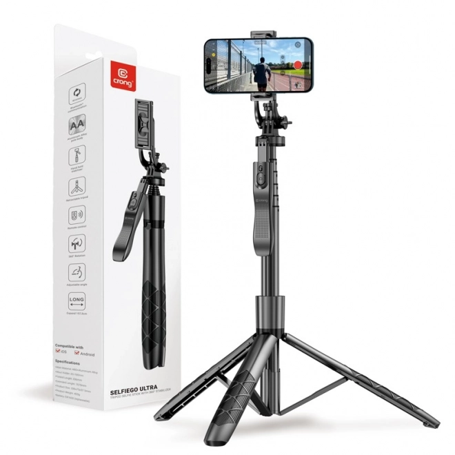SelfieGo Ultra perche à selfie extensible avec trépied Bluetooth