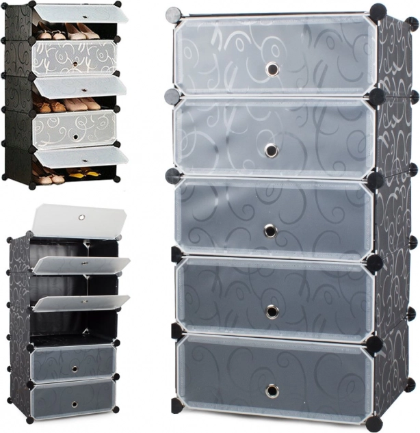 Armoire à chaussures modulaire à 5 niveaux