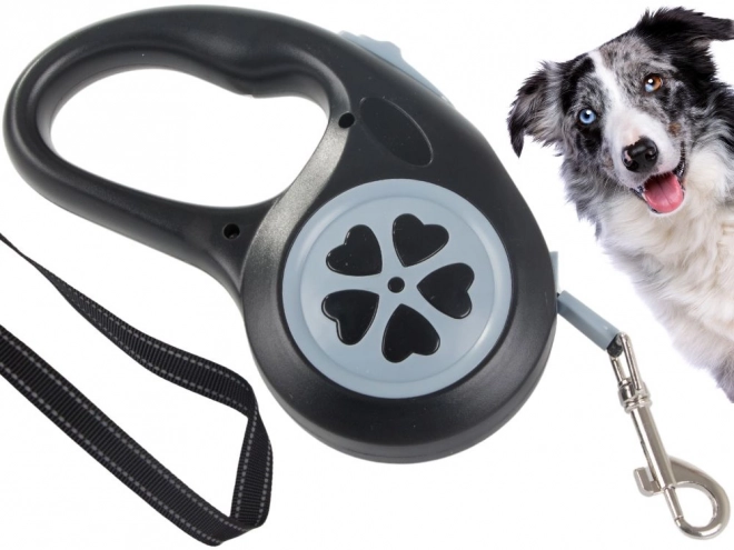 Laisse rétractable automatique pour chiens 5m jusqu'à 15kg