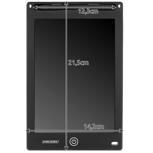 Tablette à dessiner 8,5" noire KRUZZEL 22454