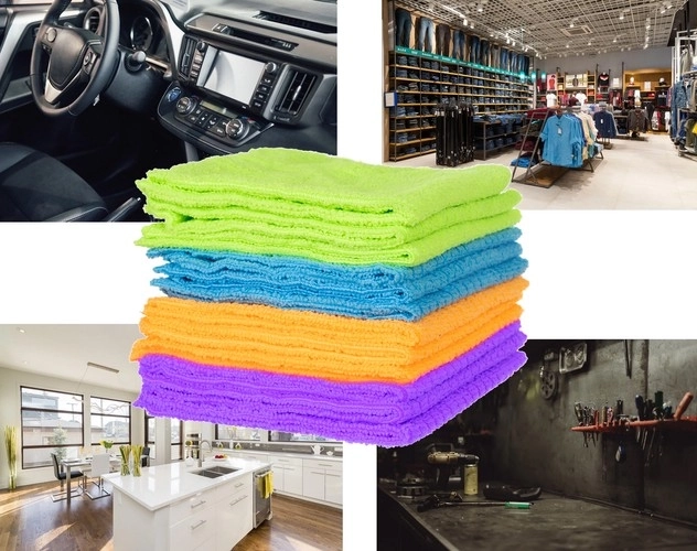 Chiffons en microfibre - ensemble de 12 pièces