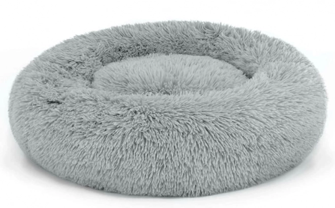 Panier universel en peluche pour chiens et chats, 60 cm - gris clair