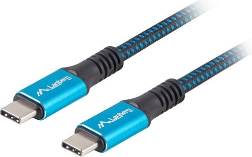 Câble USB-C Lanberg USB4 1,2 m 100 W 8K 60 Hz noir-bleu