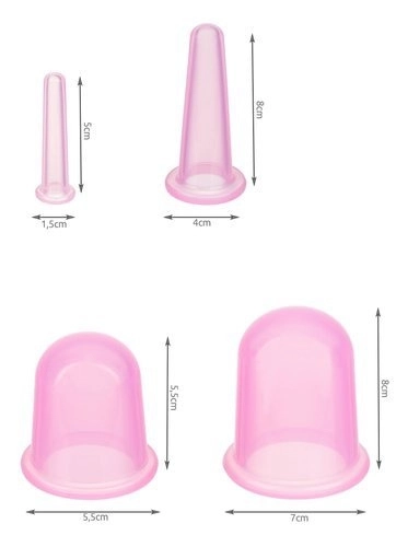Tasses en silicone chinoises avec masseur - ensemble