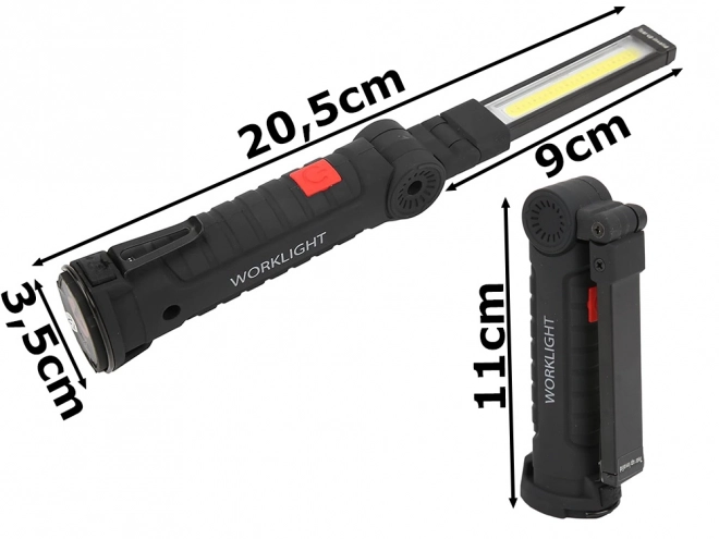Lampe d'atelier magnétique Magnese avec poignée pliable USB 5 en 1