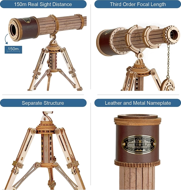 ROBOTIME Rokr Modèle en Bois de Télescope Monoculaire
