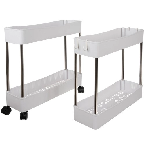 Étagère de salle de bain sur roulettes Ruhhy 24291