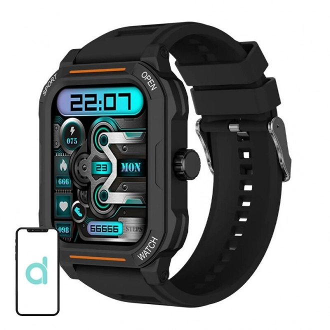 Montre intelligente Blitzwolf BW-GTC3 (noir/acier noir)