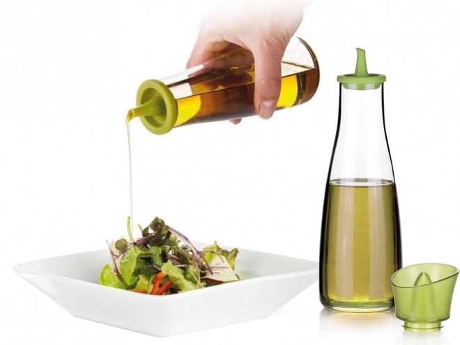Bouteille en verre pour huile et vinaigre avec doseur intégré pour herbes