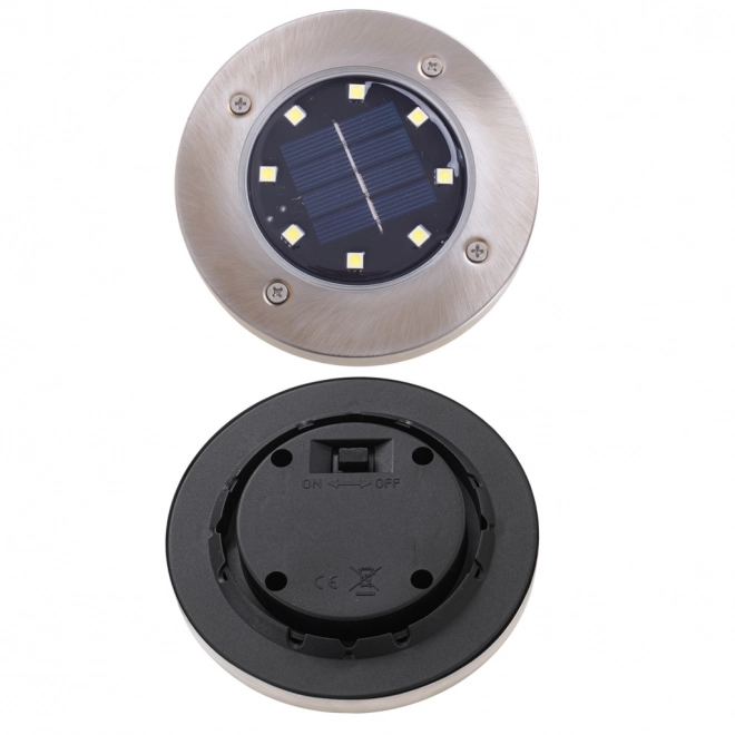 Éclairage solaire de jardin 8 LED 4 pièces - blanc chaud