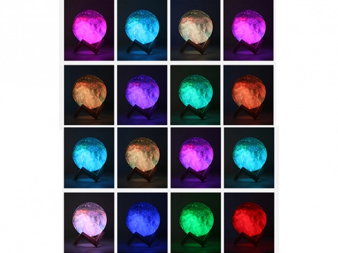 Lampe RGB lunaire 3D avec télécommande