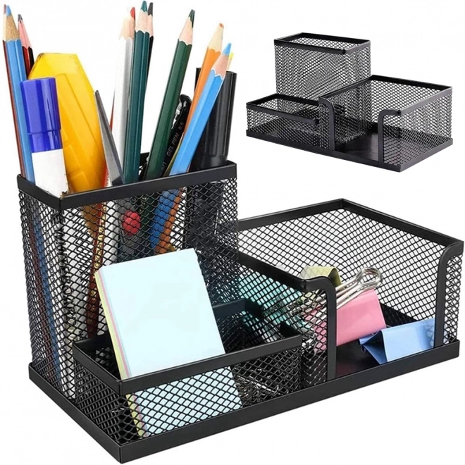 Organisateur de bureau en métal 3 compartiments
