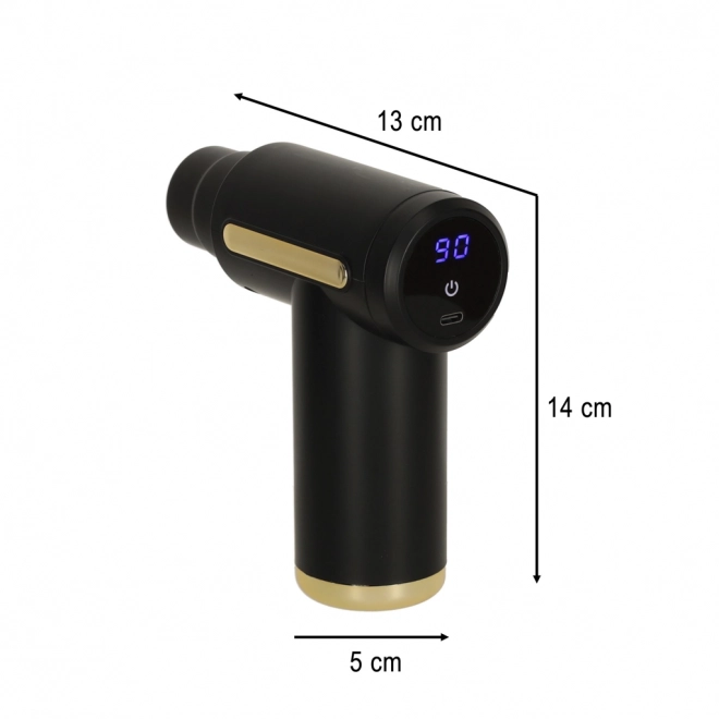 Pistolet de massage LED 4 en 1 noir