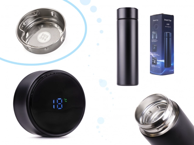 Gobelet thermique avec écran LED 500 ml noir