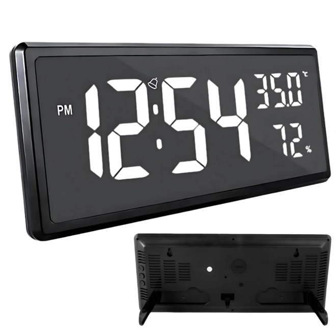 Horloge numérique avec écran LED et fonction de mesure de la température et de l'humidité