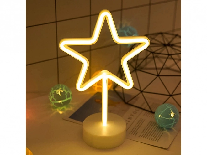 Lampe LED étoile néon avec USB