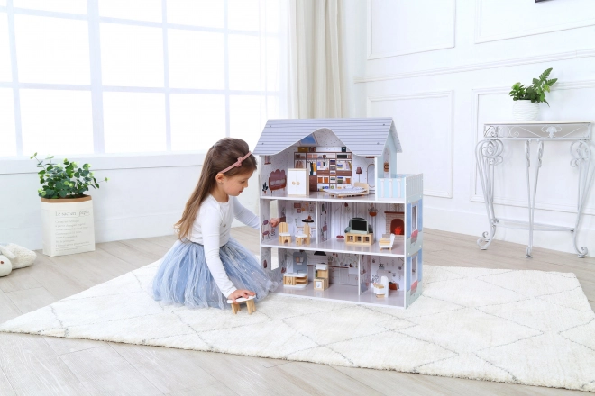 Maison de poupées avec mobilier Résidence Emma ECOTOYS