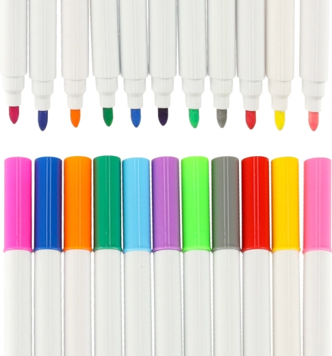 12 feutres craie colorés inclus