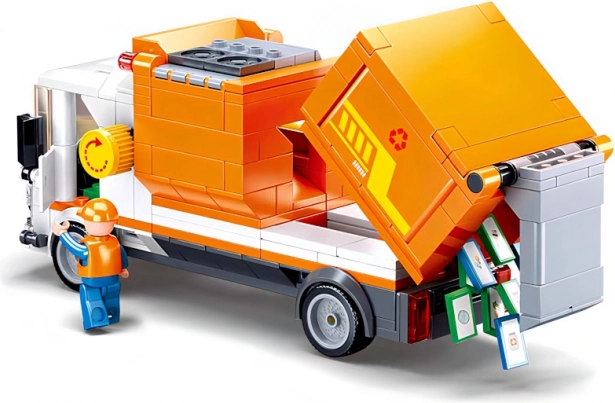 Camion-benne à ordures fonctionnel pour un jeu réaliste