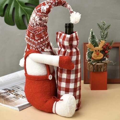 Lutin de Noël avec sac pour bouteille Ruhhy 22508
