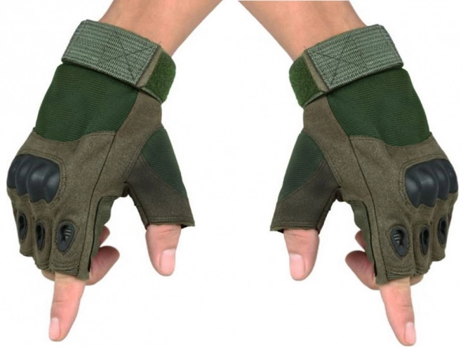 Gants tactiques militaires de survie sans doigts XL