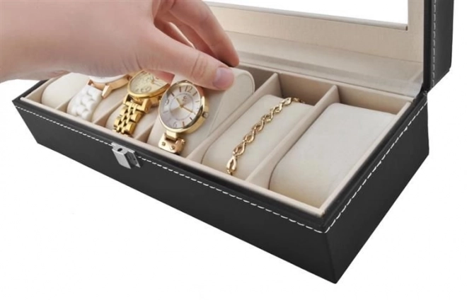 Organisateur de montres 6 compartiments