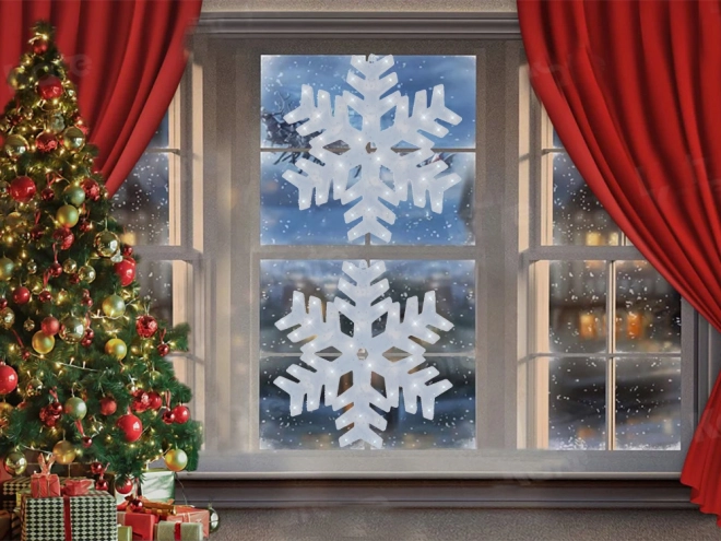 Décoration lumineuse de Noël en forme de flocon de neige