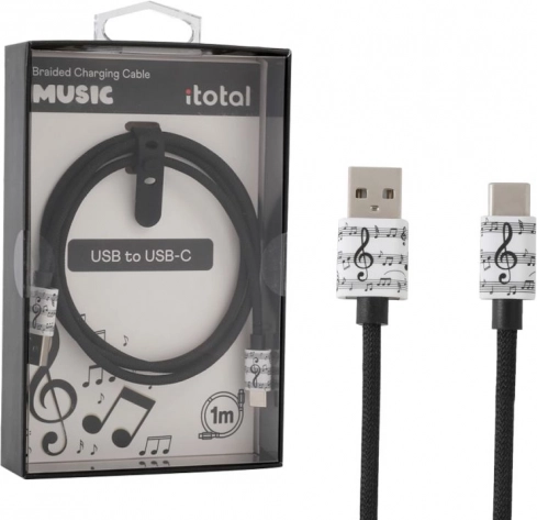 Câble de charge USB‑C à motif musical