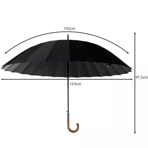 Parapluie 24 baleines - noir