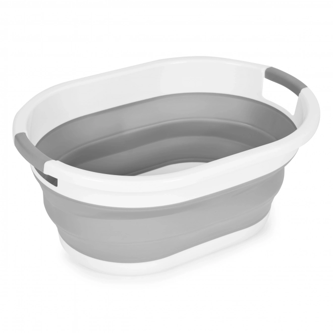 Panier à linge pliable blanc-gris 20 L de ModernHome