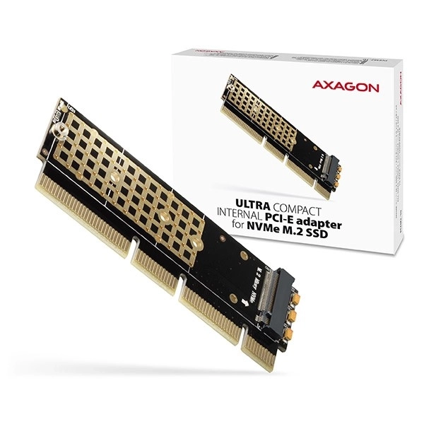 Adaptateur interne PCEM2-1U PCIe x16/x8/x4, slot M.2 NVMe M-key, 1U