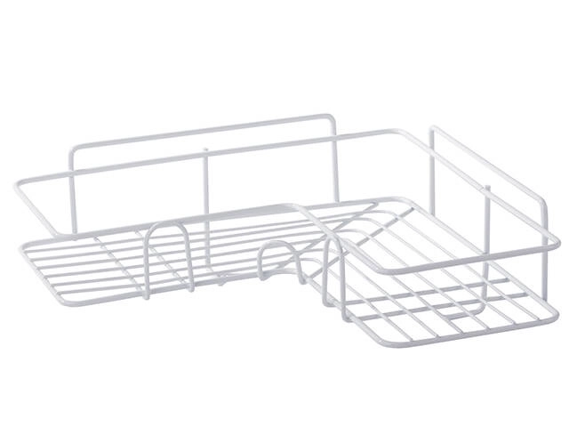 Étagère de coin pour salle de bain blanche