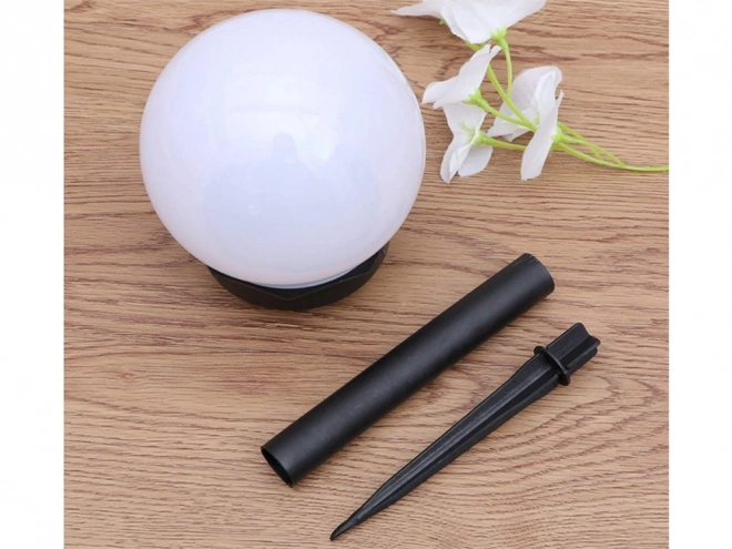 Lampes de jardin solaires boules blanches avec éclairage LED