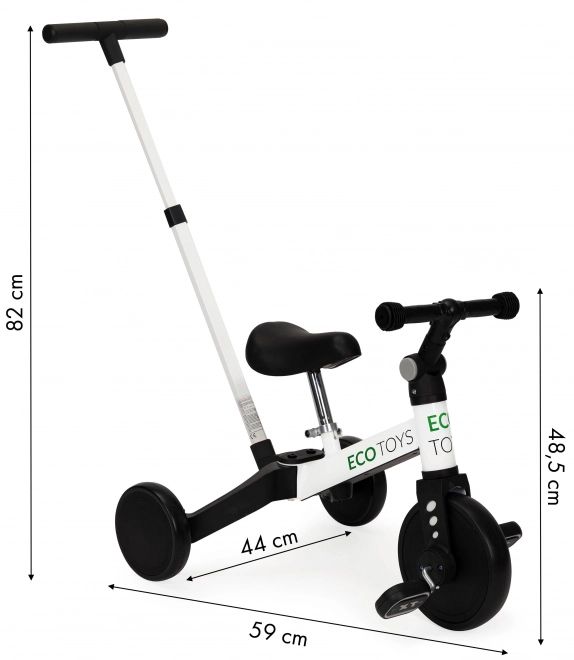 Tricycle vélo d'équilibre avec poignée poussée 2 en 1