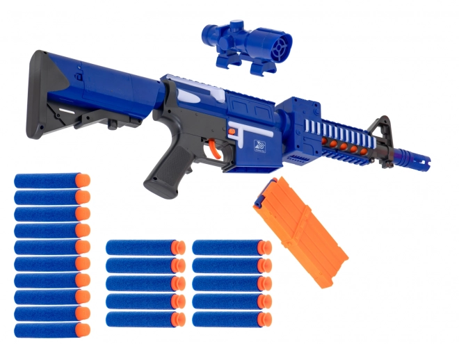 Fusil à pompe avec action en mousse + chargeur + 20 flèches