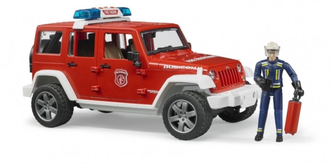 JEEP WRANGLER pompier rouge Bruder avec figurine et accessoires