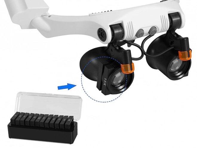 Loupe horlogère avec éclairage LED