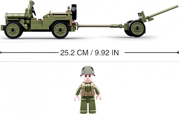 Jeep d’action avec canon antiaérien