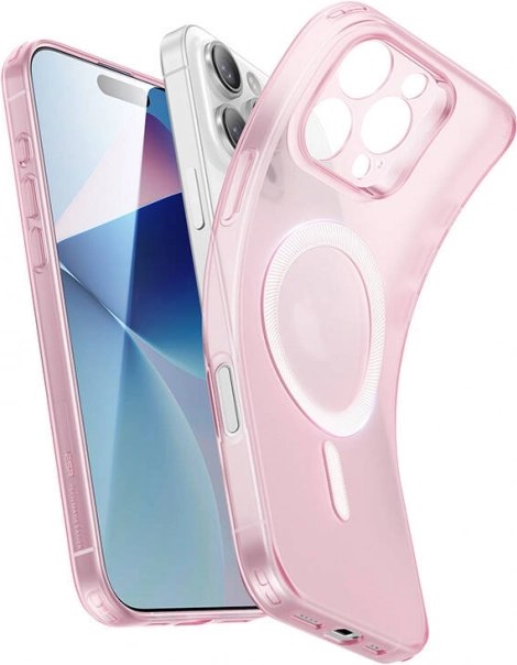 Coque transparente ESR Zero Clear HaloLock pour iPhone 16 Pro Max, rose