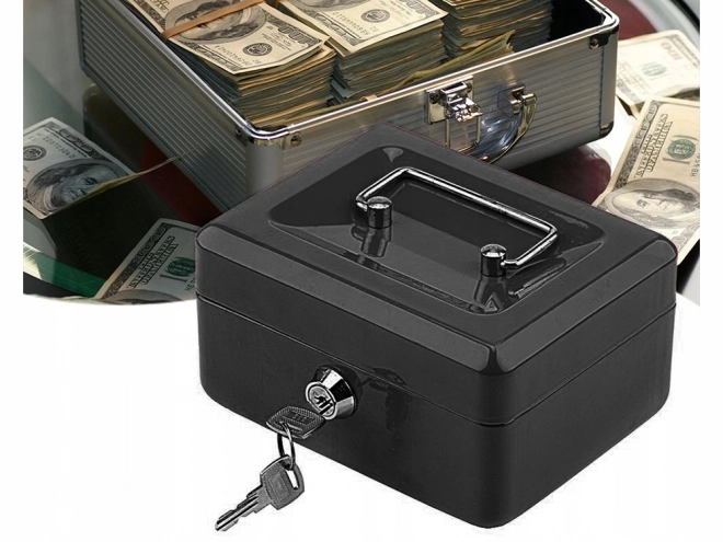 Coffre-fort en métal pour argent, clés et documents